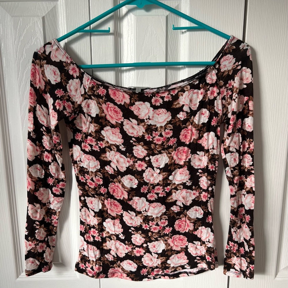 Charlotte Russe Floral Off The Shoulder Top